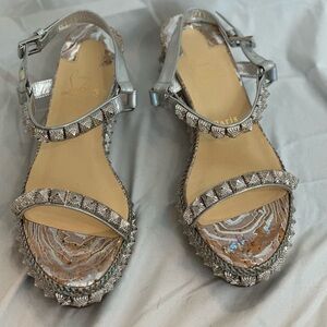 Christian Louboutin low wedge sandals